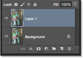 Duplicating the Background layer. 