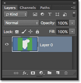 The Background layer has been converted to a normal layer in Photoshop. 