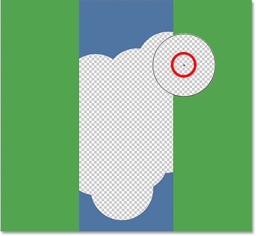 Moving the Backgound Eraser target symbol over a different color in the image. 