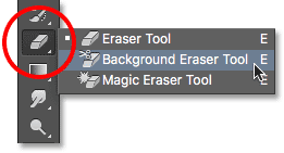 The Background Eraser Tool in Photoshop. 